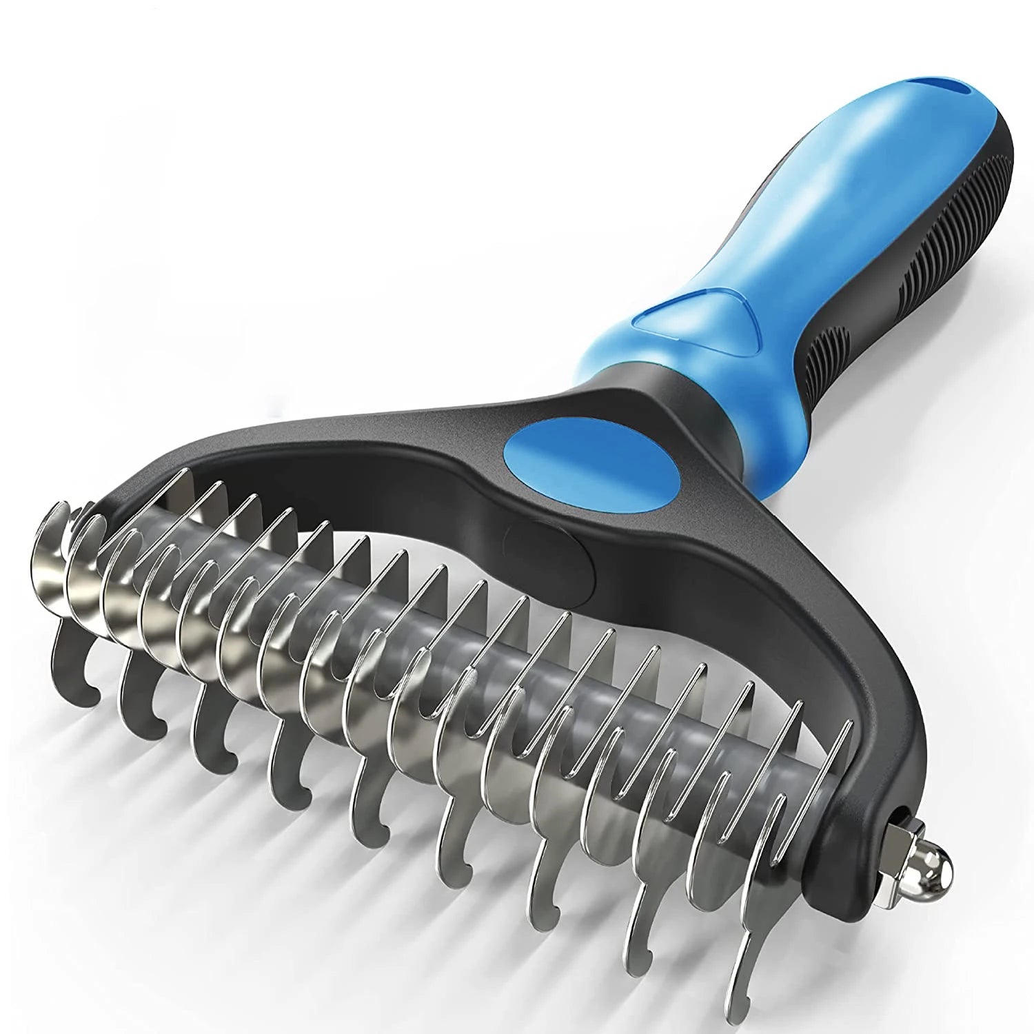 Pet Grooming Brush - Hair Remover & Undercoat Cat Comb for Long & Short Hair Dogs and Cats