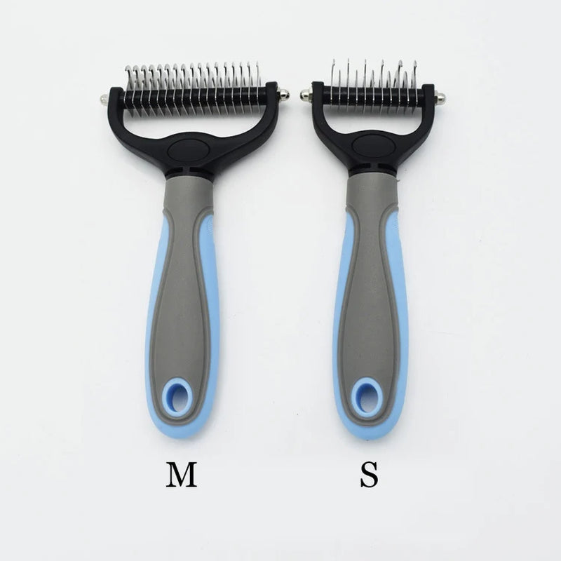 Pet Grooming Brush - Hair Remover & Undercoat Cat Comb for Long & Short Hair Dogs and Cats