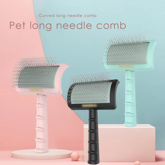 Pet Grooming Brush & Comb for Dogs and Cats - Shedding Hair Remover & Massage Tool