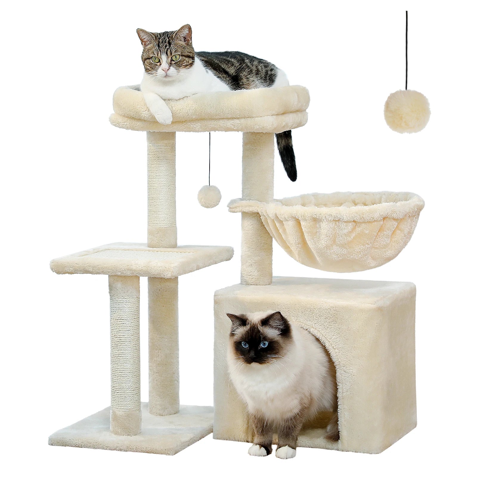 Cat Tree Cat Tower for Indoor Cats with Cat Scratching Posts Big and Removable Top Perch Grey