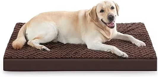 Orthopedic Dog Bed for Large Breeds – Egg-Crate Foam with Waterproof, Removable Cover