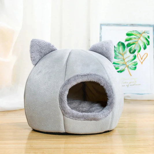 Cozy Self-Warming Pet Tent Bed for Cats & Small Dogs