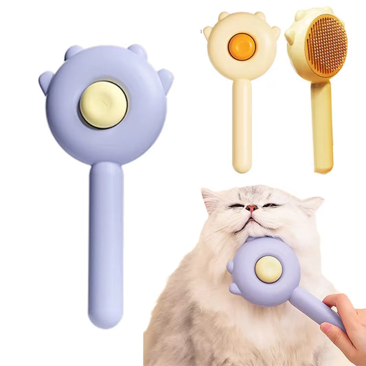 Cat Grooming Brush & Hair Remover – Pet Hair Comb for Cats & Dogs, Massaging Kitten & Puppy Accessories