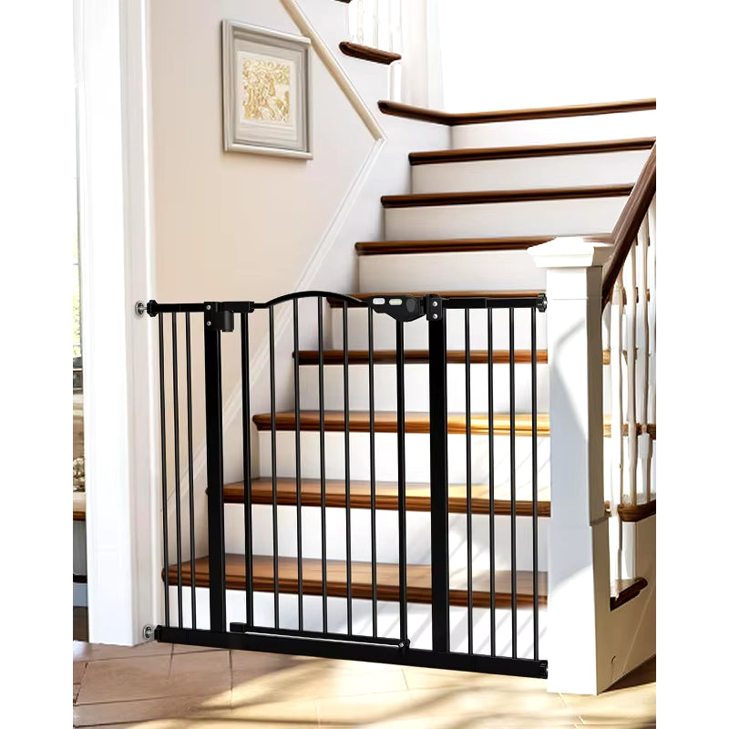 39.6” Pressure-Mounted Dog & Baby Gate – 30" Tall, Auto-Close Walk-Thru Design