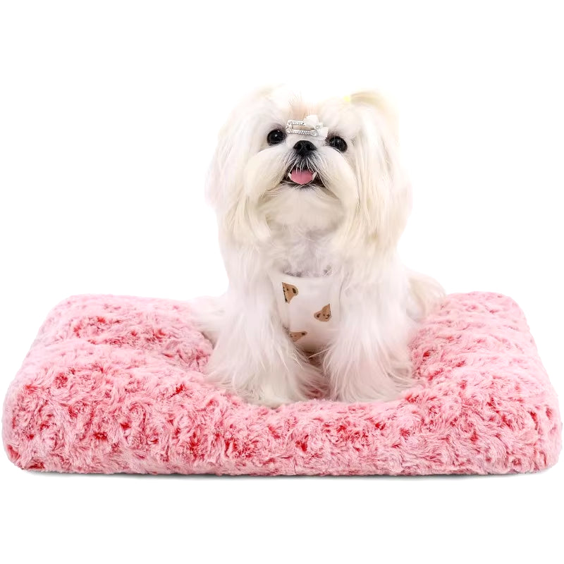 Washable Dog Bed Deluxe, Plush & Fulffy Comfy Anti-Slip Pet Sleeping Mat