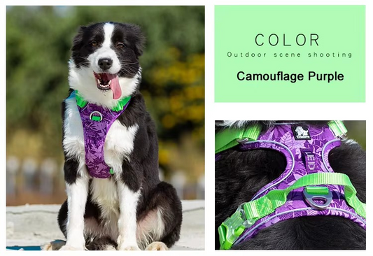 Camouflage Reflective Dog Harness –  Adjustable, Special Edition Nylon